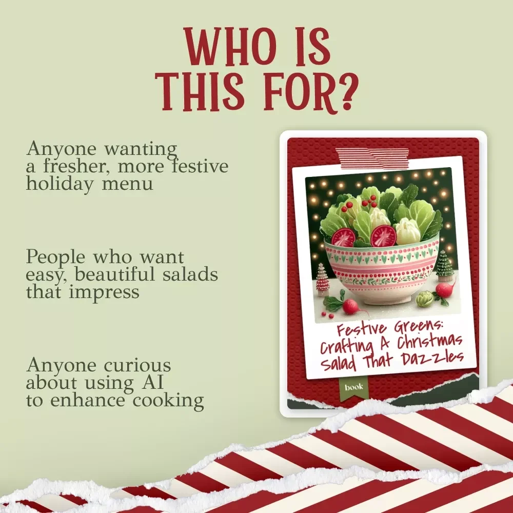 Festive Greens: Crafting a Christmas Salad That Dazzles – Holiday Recipe eBook for Home Cooks | how to make a festive salad for christmas | Christmas Kitchen Guide