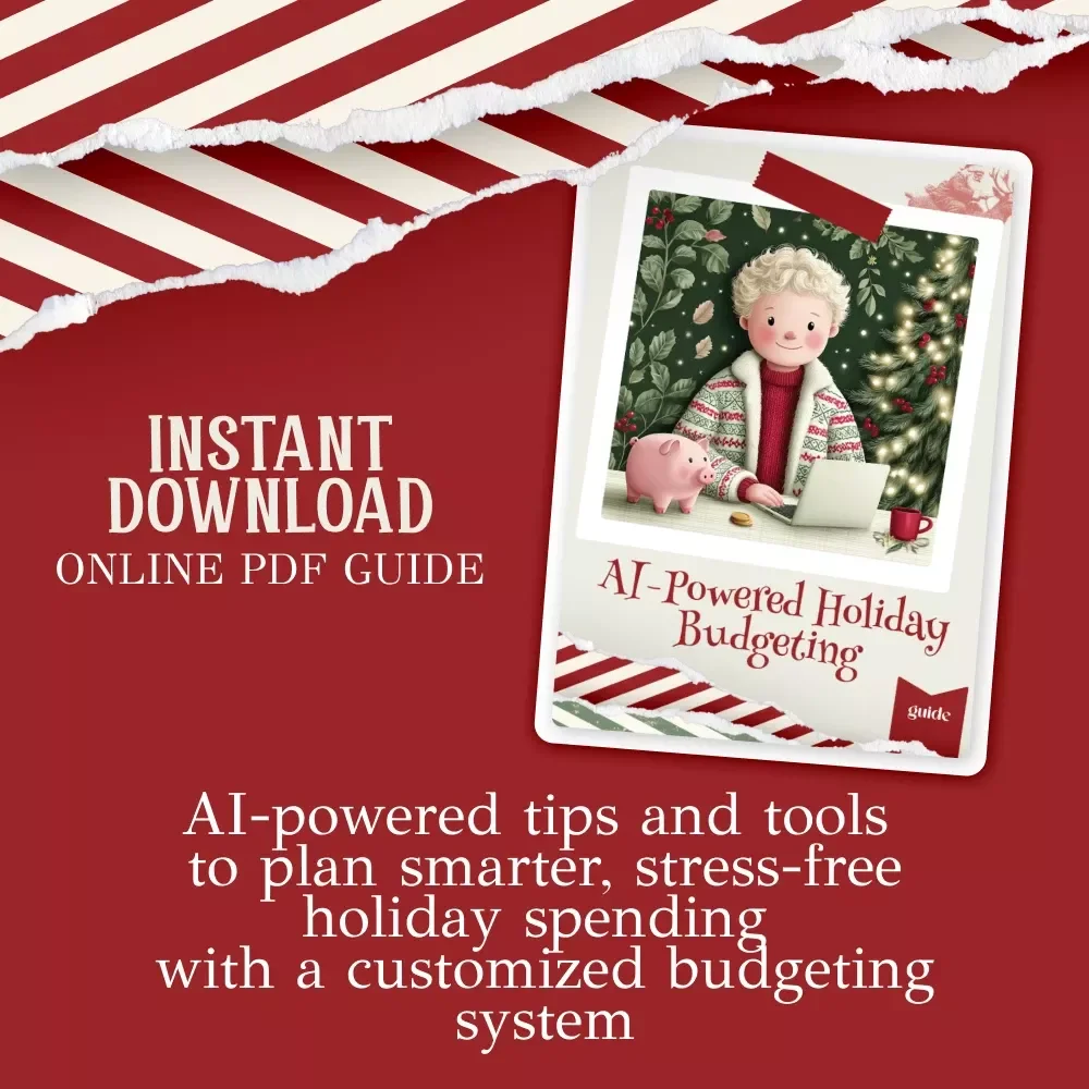 AI-Powered Holiday Budgeting Guide | Digital Download | Holiday Spending Planner | Smart Money Workbook | How to use ai to create a holiday budget spreadsheet