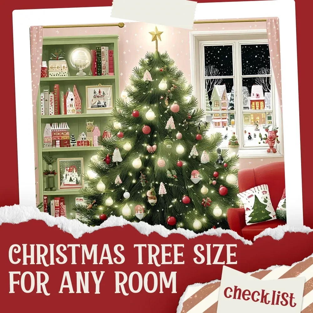 Christmas Tree Size Checklist for Any Room | Printable Holiday Guide | How to Pick the Right Tree Size for Your Room | Instant Digital Download