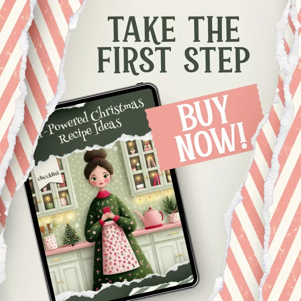 AI-Powered Christmas Recipe Ideas | Festive Holiday Cooking Checklist | Instant Digital Download | how to make ai christmas recipe ideas | Creative Menu Planning Guide for Easy Appetizers, Mains & Desserts