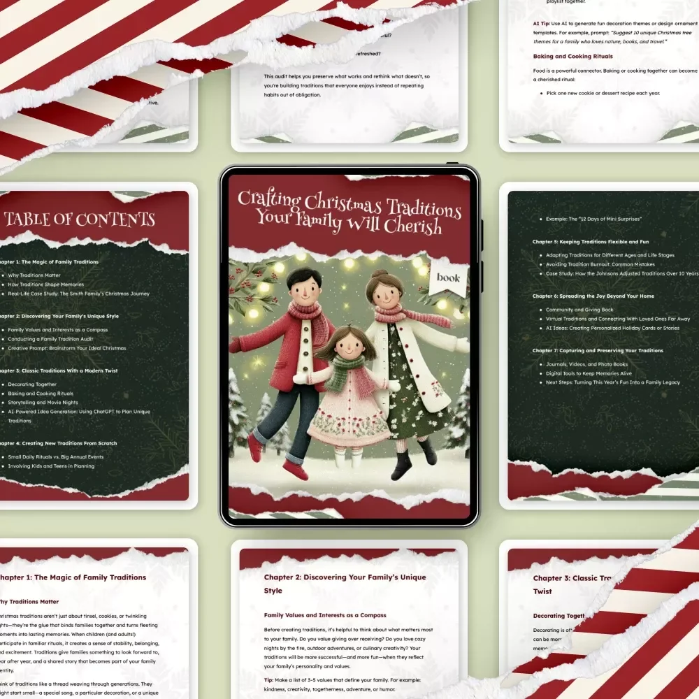 Crafting Christmas Traditions Your Family Will Cherish | Holiday Checklist for Families | how to build christmas traditions for your family | Magical Christmas Planning Guide (Digital Download)