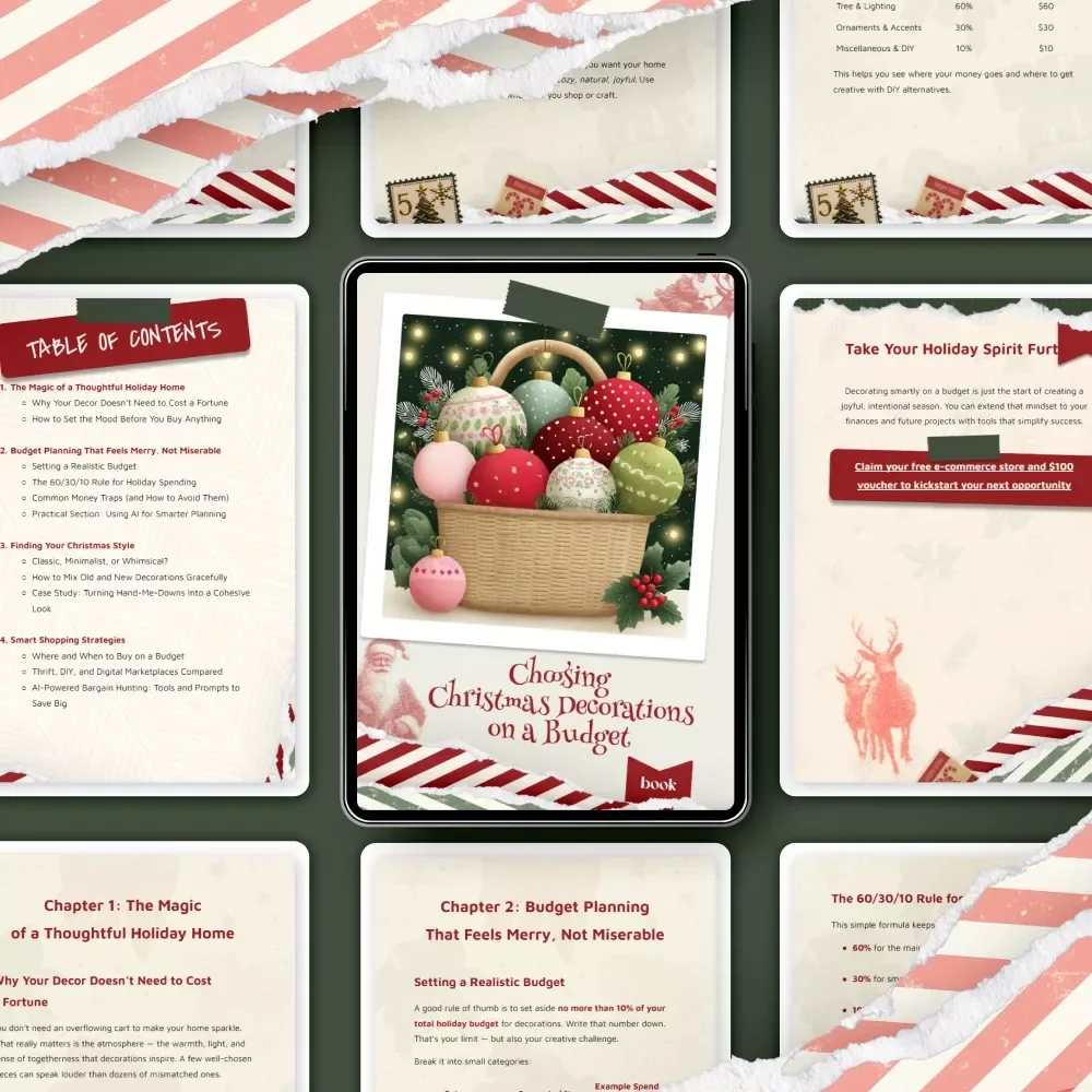 Choosing Christmas Decorations on a Budget | Practical Holiday eBook for Smart Seasonal Styling | best way to choose christmas decorations on a budget Guide