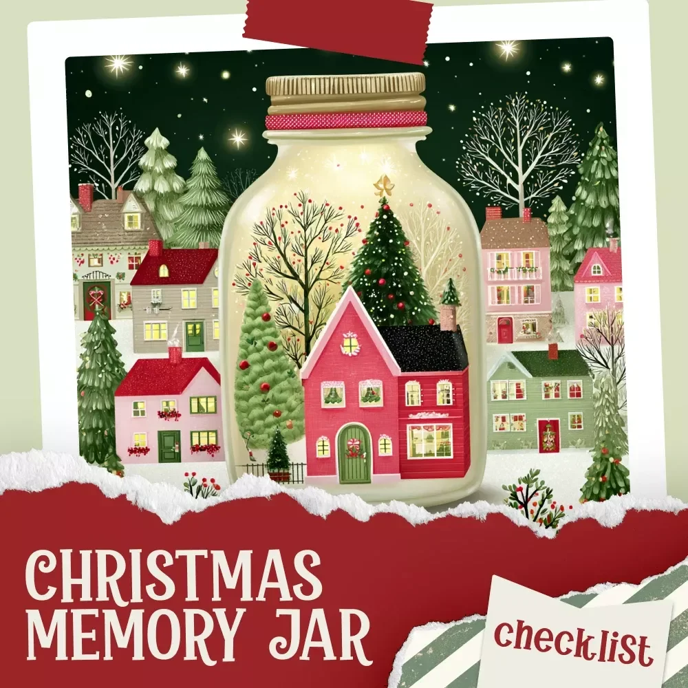 Your Ultimate Christmas Memory Jar Checklist | Festive DIY Printable, Holiday Keepsake Guide, how to make a christmas memory jar Tutorial