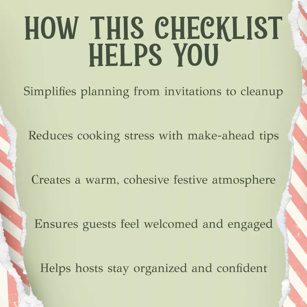 First-Time Christmas Host Checklist | Holiday Planning Guide for Beginners | Stress-Free Hosting with tips for hosting your first christmas