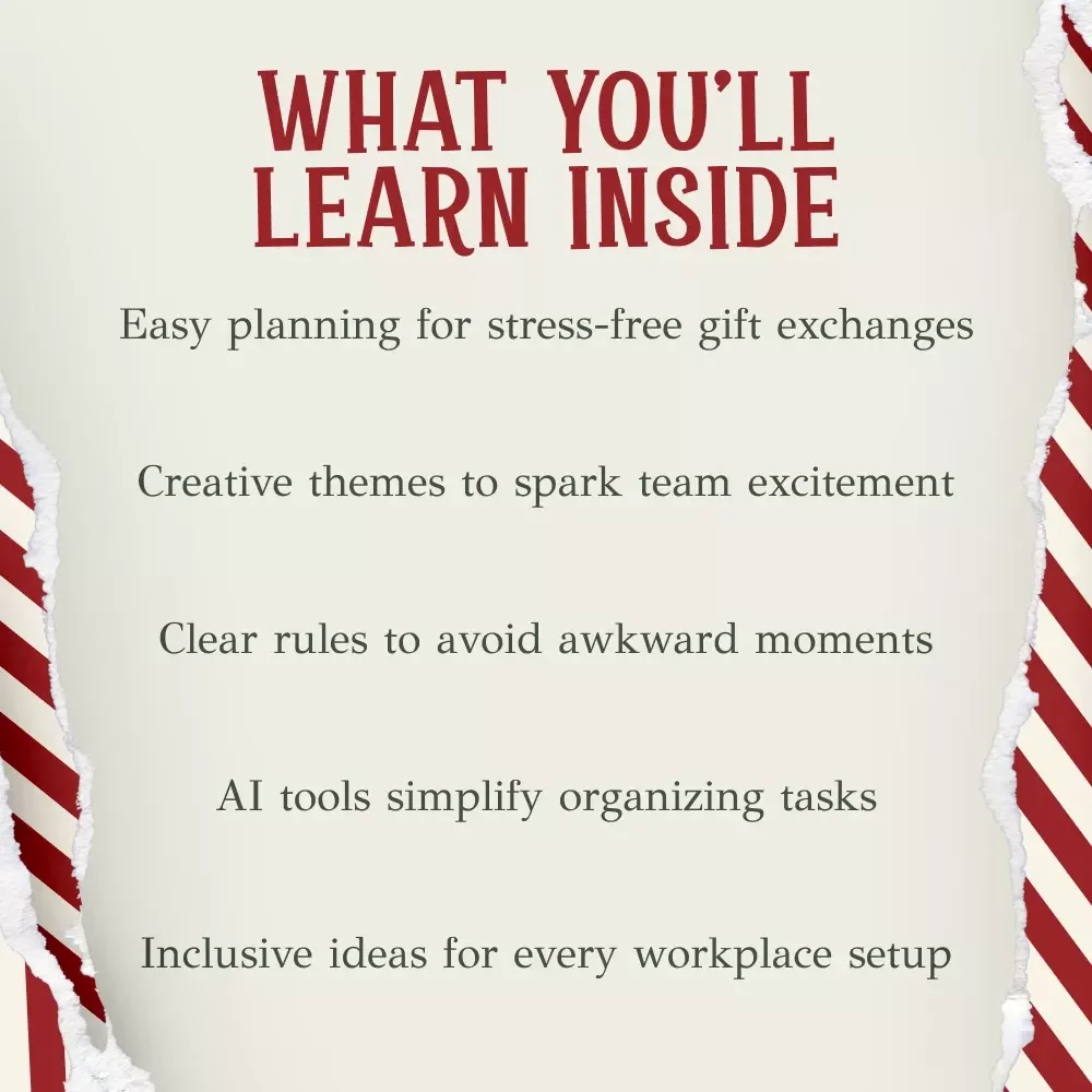 Making Gift-Giving at Work Fun, Fair, and Memorable | Secret Santa Office Guide | Workplace Gift Exchange Ideas | Digital Download