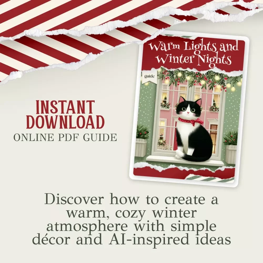 Warm Lights and Winter Nights | Cozy Holiday Decor Guide | Winter Aesthetic eBook for Home Styling, Ambient Lighting, Seasonal Decorating Tips