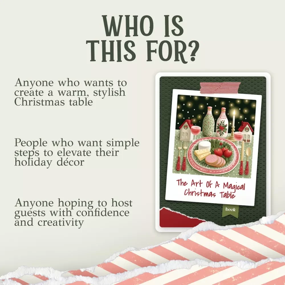 The Art of a Magical Christmas Table | Christmas Table Decor Guide | Holiday Hosting eBook | Festive Table Styling Checklist & Planning Tool