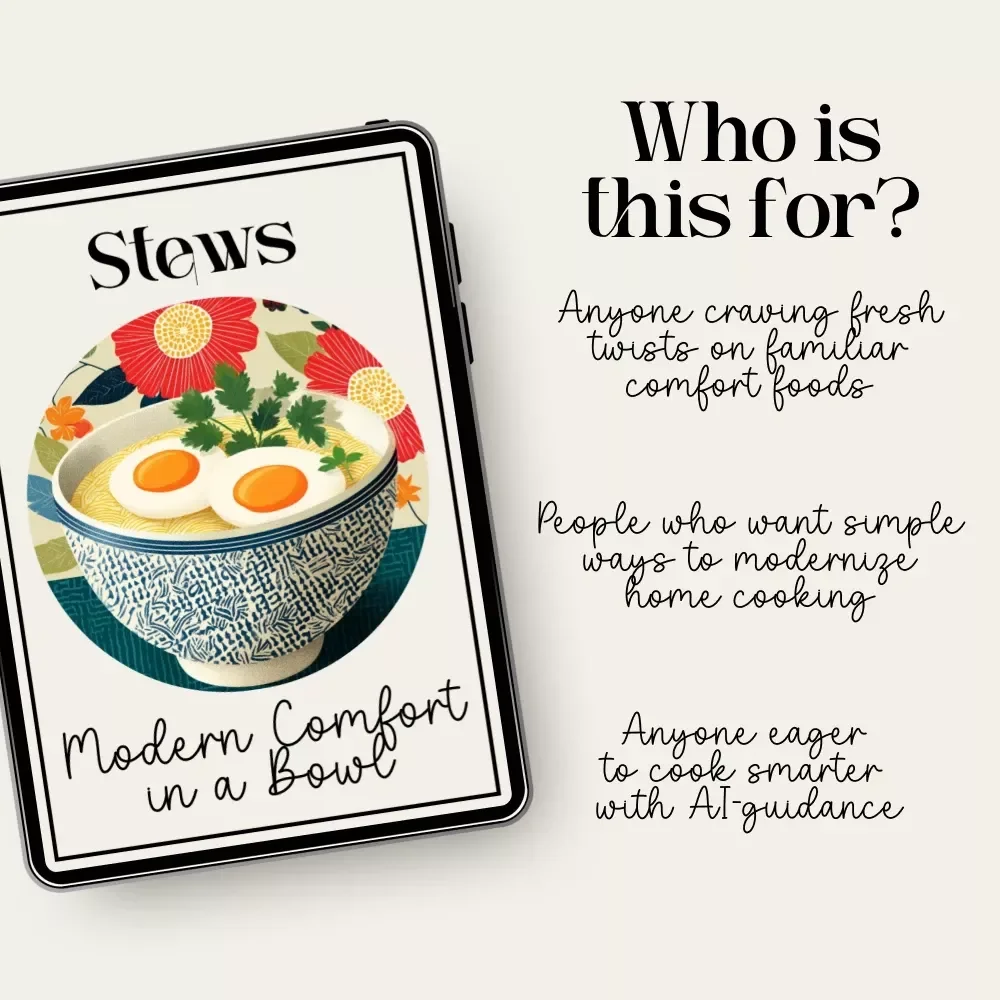 Modern Comfort in a Bowl – Digital Cooking Guide for Home Cooks | How to Make Old-Fashioned Stews Taste Modern | Modernized Stew Techniques, Flavor Upgrades & AI-Powered Prompts