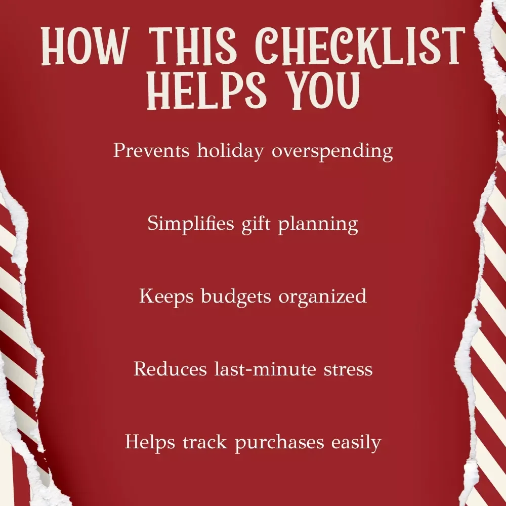 The Ultimate Christmas Gift Budget Checklist | Holiday Spending Planner | Printable Guide for How to Set a Budget for Christmas Gifts