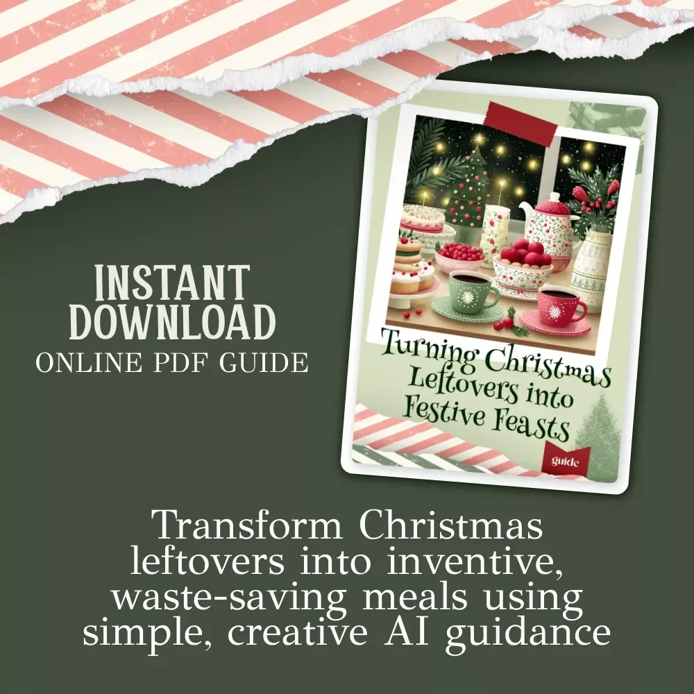 Turning Christmas Leftovers into Festive Feasts – Holiday Kitchen Guide | Digital Download for Creative Cooking with how to use ai to generate ideas for repurposing christmas leftovers