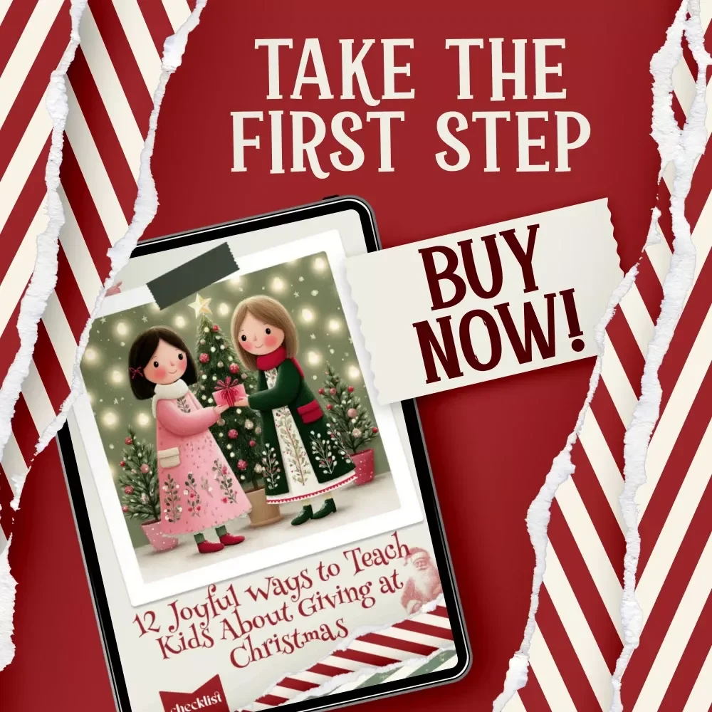 12 Joyful Ways to Teach Kids About Giving at Christmas – Printable Christmas Giving Guide for Families, Holiday Kindness Activities, Kids Gratitude & Generosity eBook