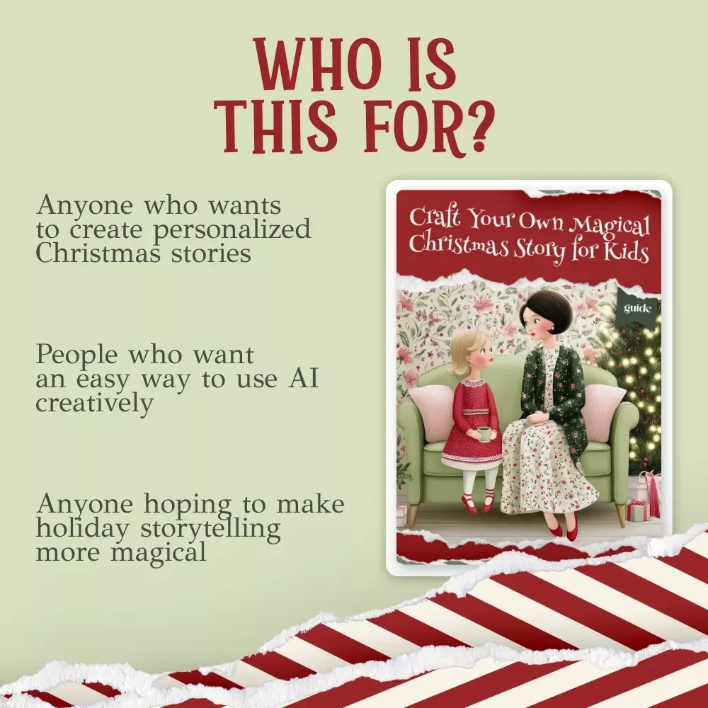 Craft Your Own Magical Christmas Story for Kids | AI Storytelling Guide | How to Use AI to Create a Custom Christmas Story for Kids | Digital Writing Workbook for Parents & Teachers