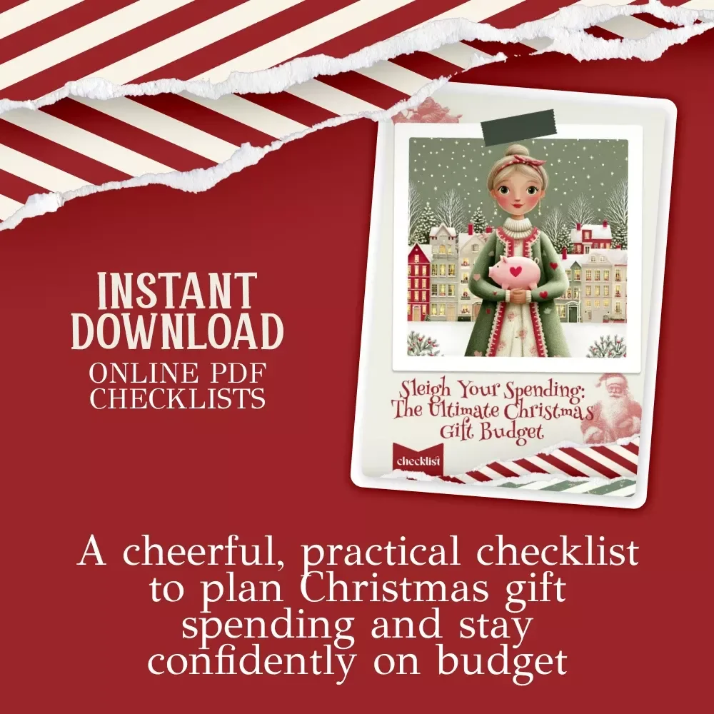 The Ultimate Christmas Gift Budget Checklist | Holiday Spending Planner | Printable Guide for How to Set a Budget for Christmas Gifts