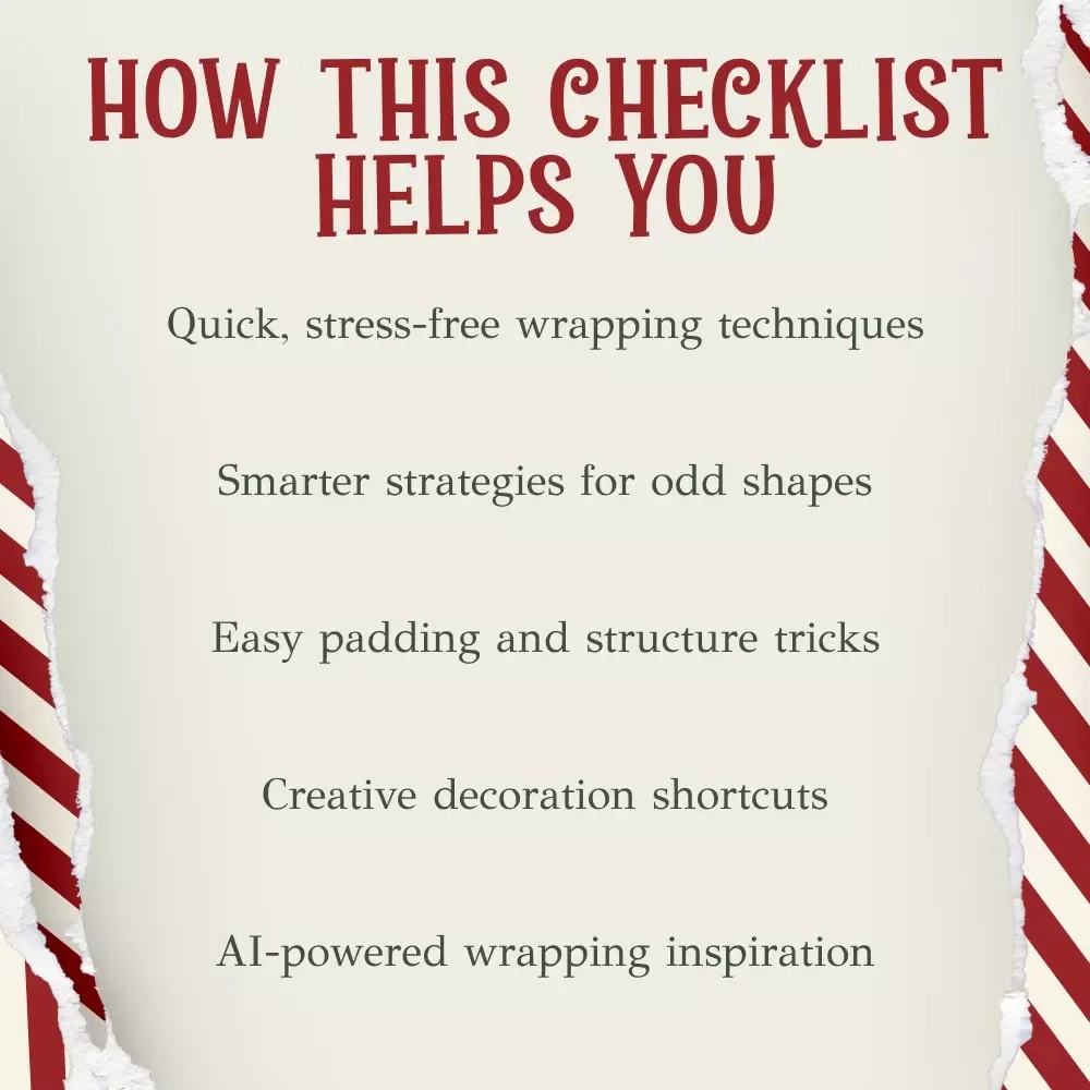 Best Way to Wrap an Odd Shaped Gift Checklist | Digital Download Guide for Creative Gift Wrapping | best way to wrap an odd shaped gift