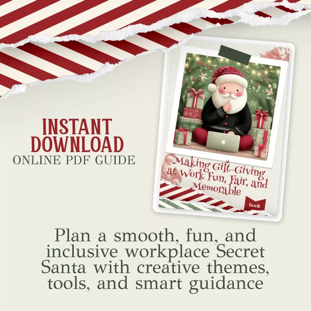 Making Gift-Giving at Work Fun, Fair, and Memorable | Secret Santa Office Guide | Workplace Gift Exchange Ideas | Digital Download
