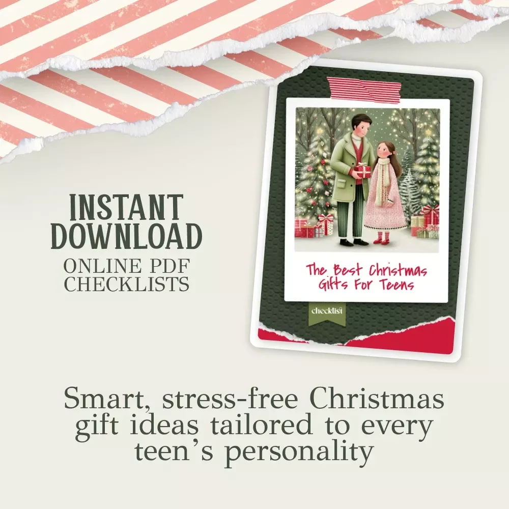 The Best Christmas Gifts for Teens | Printable Checklist | Holiday Gift Guide for Parents | Digital Download | best christmas gifts for teens
