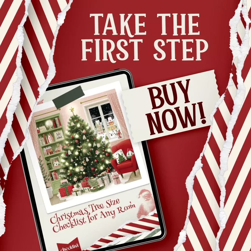 Christmas Tree Size Checklist for Any Room | Printable Holiday Guide | How to Pick the Right Tree Size for Your Room | Instant Digital Download