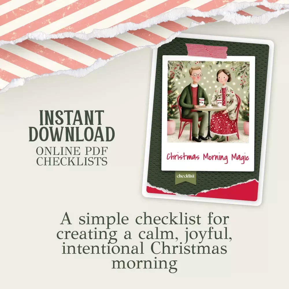 Christmas Morning Magic Checklist | Printable Holiday Routine Guide for Families | Festive Morning Planner | how to create a christmas morning routine