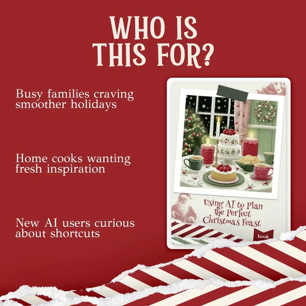 Using AI to Plan the Perfect Christmas Feast – Holiday Menu eBook | Digital Download | how to use ai for christmas meal planning Guide