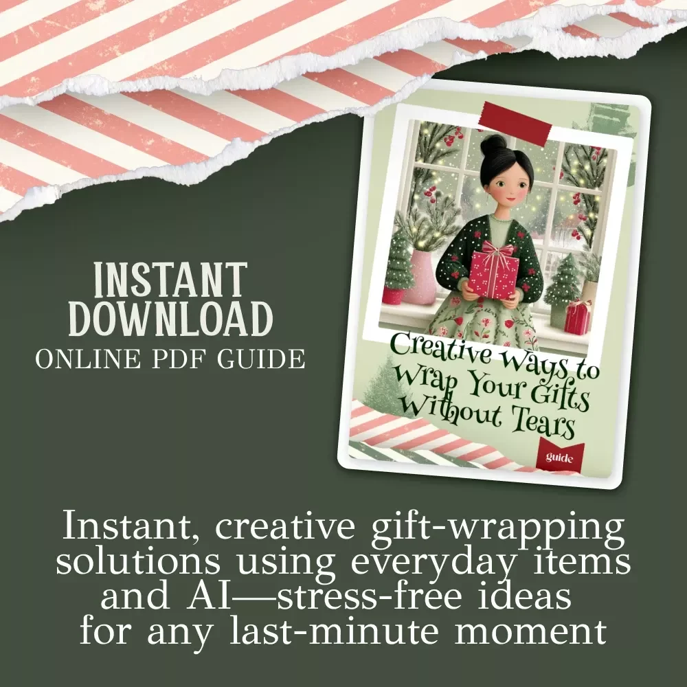 Creative Ways to Wrap Your Gifts Without Tears | Last-Minute Gift Wrapping Guide | Instant Download | what to do when you run out of gift wrap | Budget-Friendly DIY Alternatives