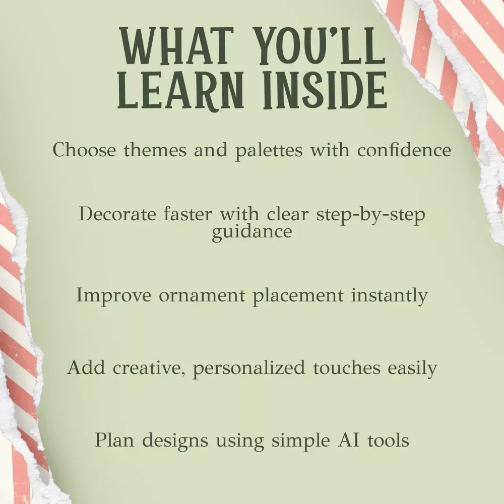 Decorating Your Christmas Tree with Style – Digital Download Guide, Holiday eBook, Festive Checklist & Styling Inspiration for a Stunning Christmas Tree
