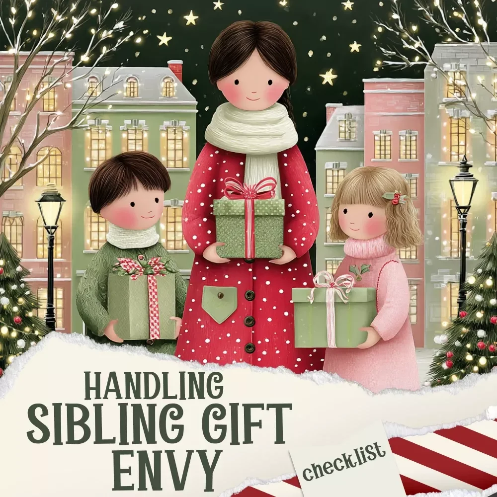 A Parent’s Checklist for Handling Sibling Gift Envy | Holiday Parenting Guide, Digital Download, Family Harmony eBook, Gentle Parenting Resource