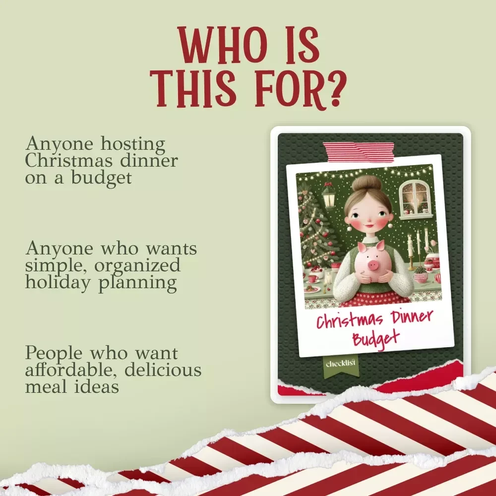 Christmas Dinner Budget Checklist | Holiday Meal Planner | Festive Savings Guide | how to budget for christmas dinner