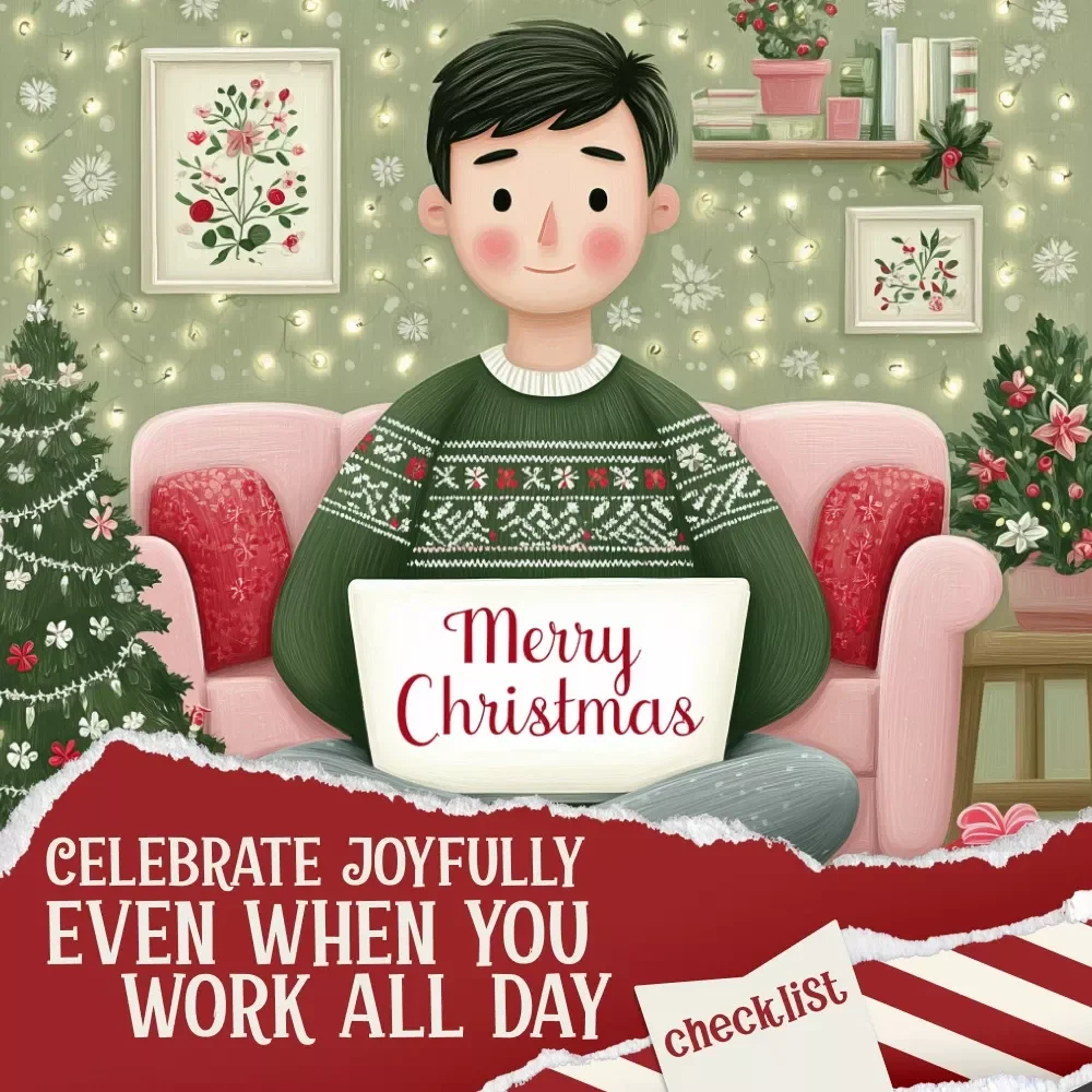 Celebrate Joyfully Even When You Work All Day | Christmas Checklist for Busy Schedules | Stress-Free Holiday Guide | how to celebrate christmas when you work all day
