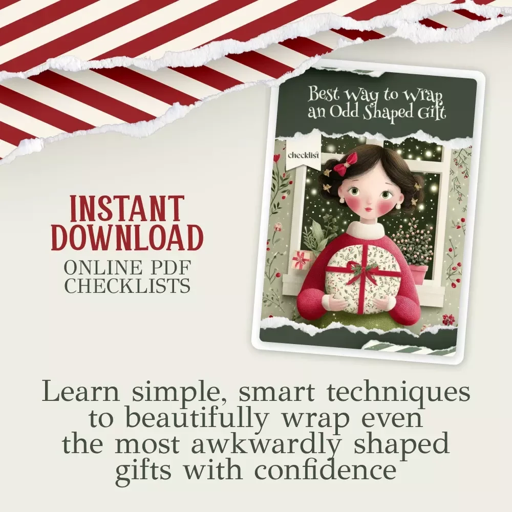 Best Way to Wrap an Odd Shaped Gift Checklist | Digital Download Guide for Creative Gift Wrapping | best way to wrap an odd shaped gift