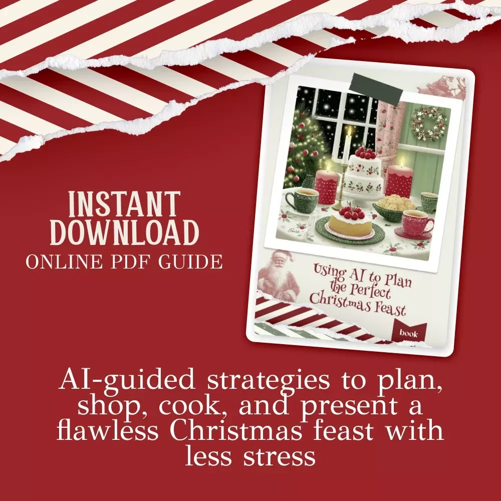 Using AI to Plan the Perfect Christmas Feast – Holiday Menu eBook | Digital Download | how to use ai for christmas meal planning Guide