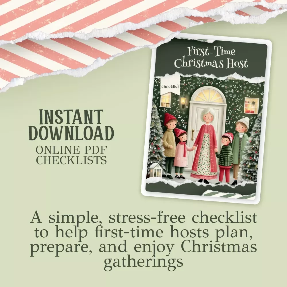 First-Time Christmas Host Checklist | Holiday Planning Guide for Beginners | Stress-Free Hosting with tips for hosting your first christmas