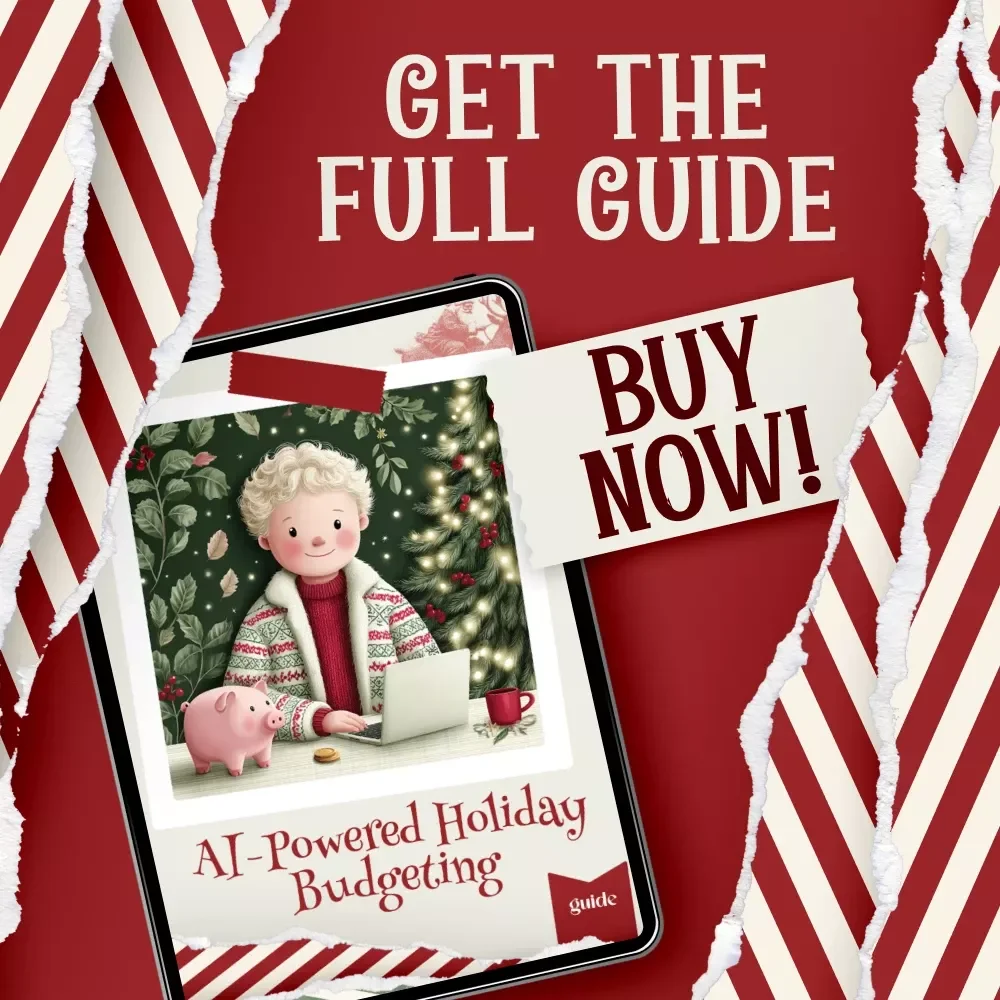 AI-Powered Holiday Budgeting Guide | Digital Download | Holiday Spending Planner | Smart Money Workbook | How to use ai to create a holiday budget spreadsheet
