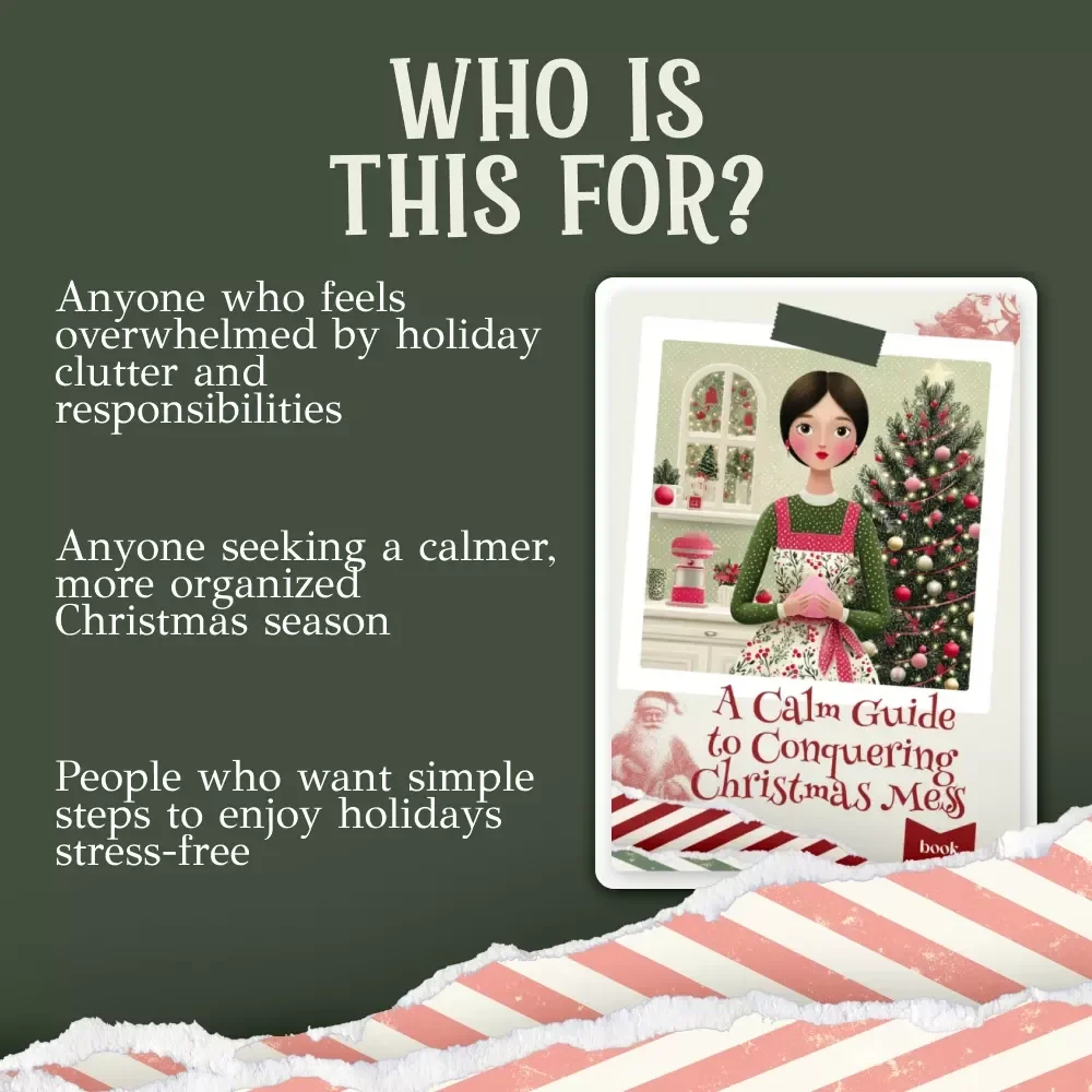 A Calm Guide to Conquering Christmas Mess – Holiday Decluttering eBook, Festive Organizing Checklist, Stress-Free Christmas Planner, Digital Download for a Peaceful Holiday Season