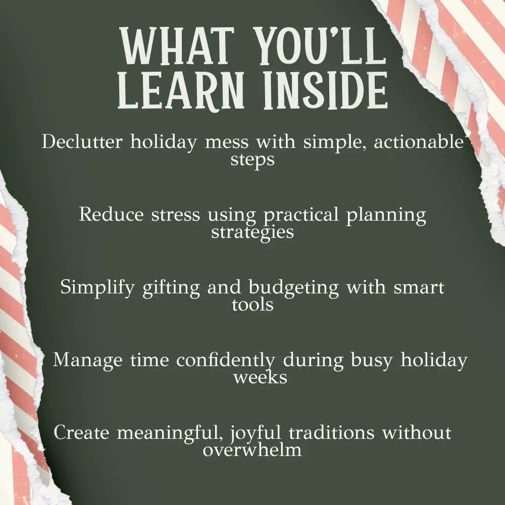 A Calm Guide to Conquering Christmas Mess – Holiday Decluttering eBook, Festive Organizing Checklist, Stress-Free Christmas Planner, Digital Download for a Peaceful Holiday Season