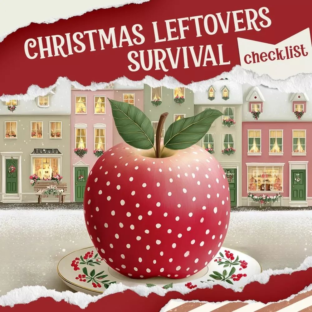 Christmas Leftovers Survival Checklist – Holiday Kitchen Organizer, Festive Meal Planner, what to do with christmas leftovers Guide for Stress-Free Post-Christmas Cooking
