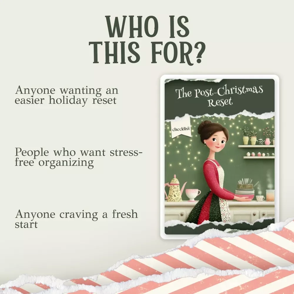 The Post-Christmas Reset | Holiday Home Cleanup Checklist | Instant Digital Download | how to make a post-christmas cleanup checklist Guide
