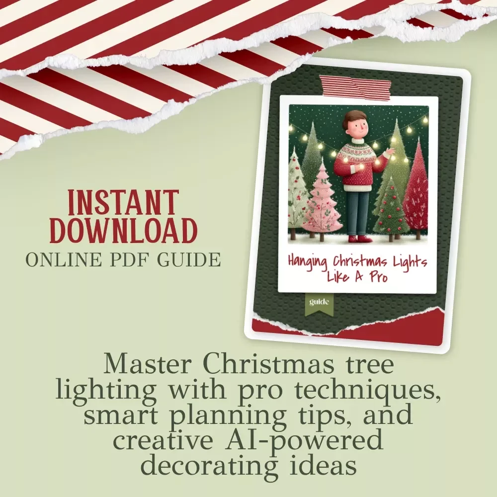 Hanging Christmas Lights Like a Pro | Printable Holiday Decorating Guide | Christmas Tree Lights Checklist | Festive Home Decor eBook | Digital Download