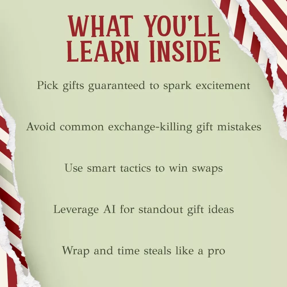 Steal-Worthy Dirty Santa Gifts | Ultimate Party Guide for dirty santa gifts that get stolen most | Printable Holiday Game Strategy & Gift Ideas eBook