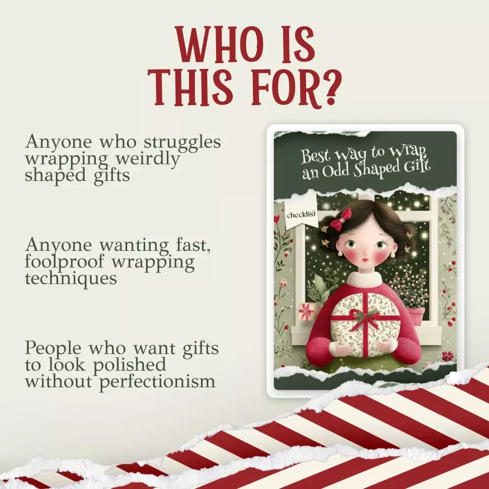 Best Way to Wrap an Odd Shaped Gift Checklist | Digital Download Guide for Creative Gift Wrapping | best way to wrap an odd shaped gift