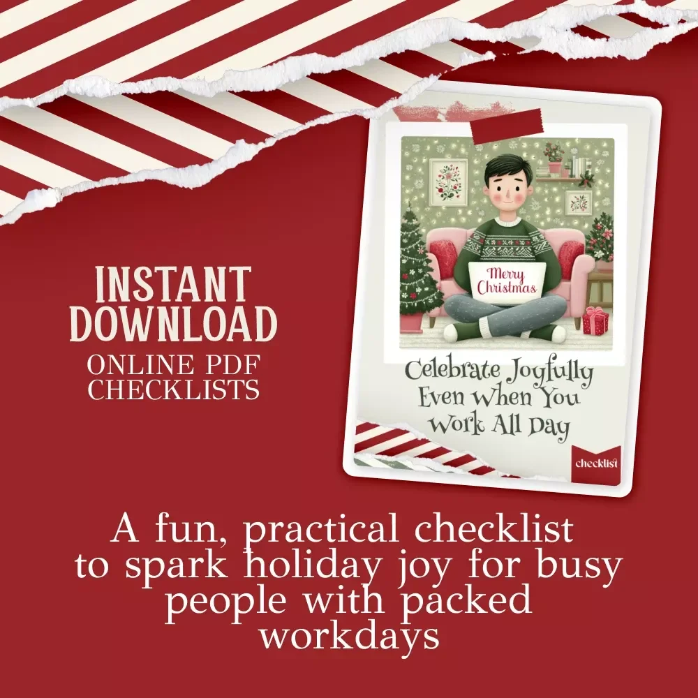 Celebrate Joyfully Even When You Work All Day | Christmas Checklist for Busy Schedules | Stress-Free Holiday Guide | how to celebrate christmas when you work all day
