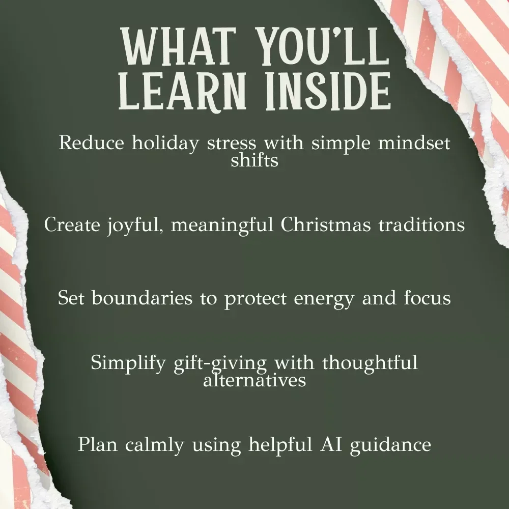 Bringing Back the Joy of Christmas | Holiday Stress Relief Guide, Intentional Christmas Planning eBook, Simplified Christmas Checklist, Slow-Living Holiday Guide (Digital Download)