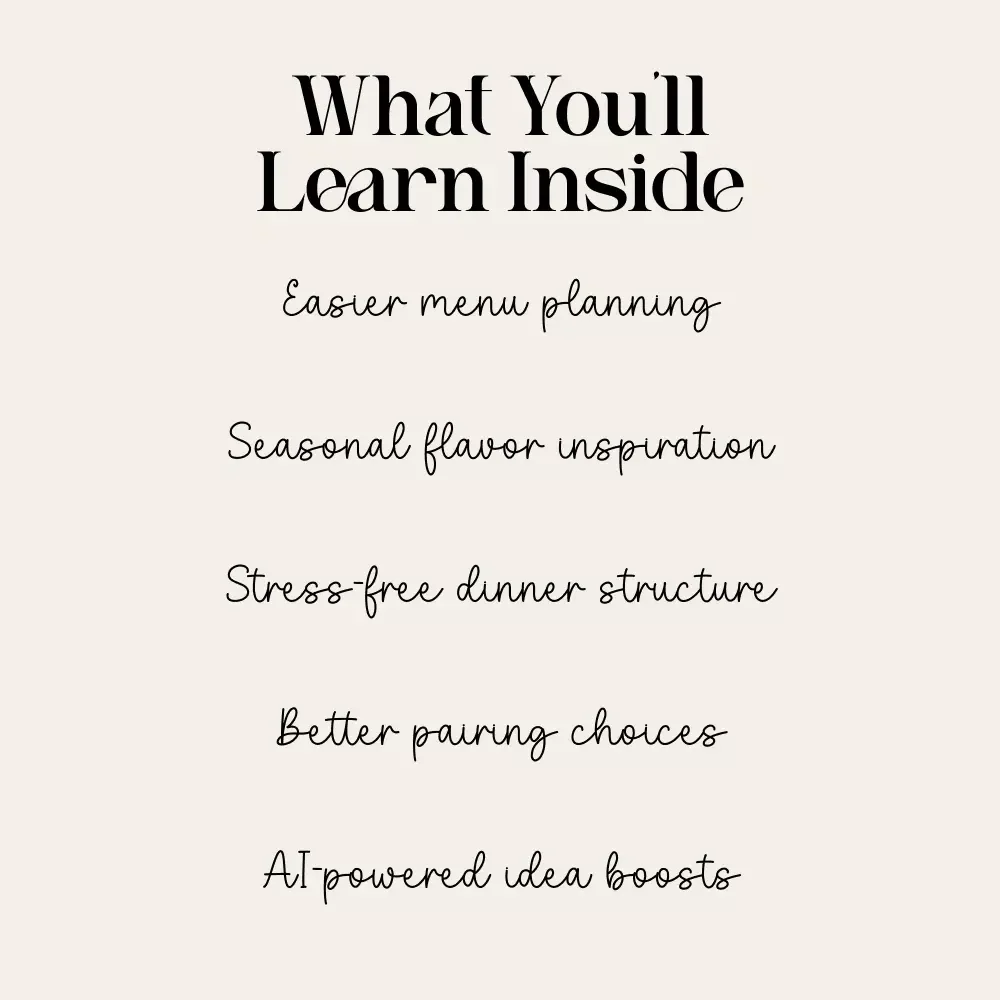 Step-by-Step Guide to Crafting the Perfect Fall Dinner Menu | Cozy Autumn eBook for Food Lovers | how to build a fall dinner menu | Seasonal Cooking Digital Download