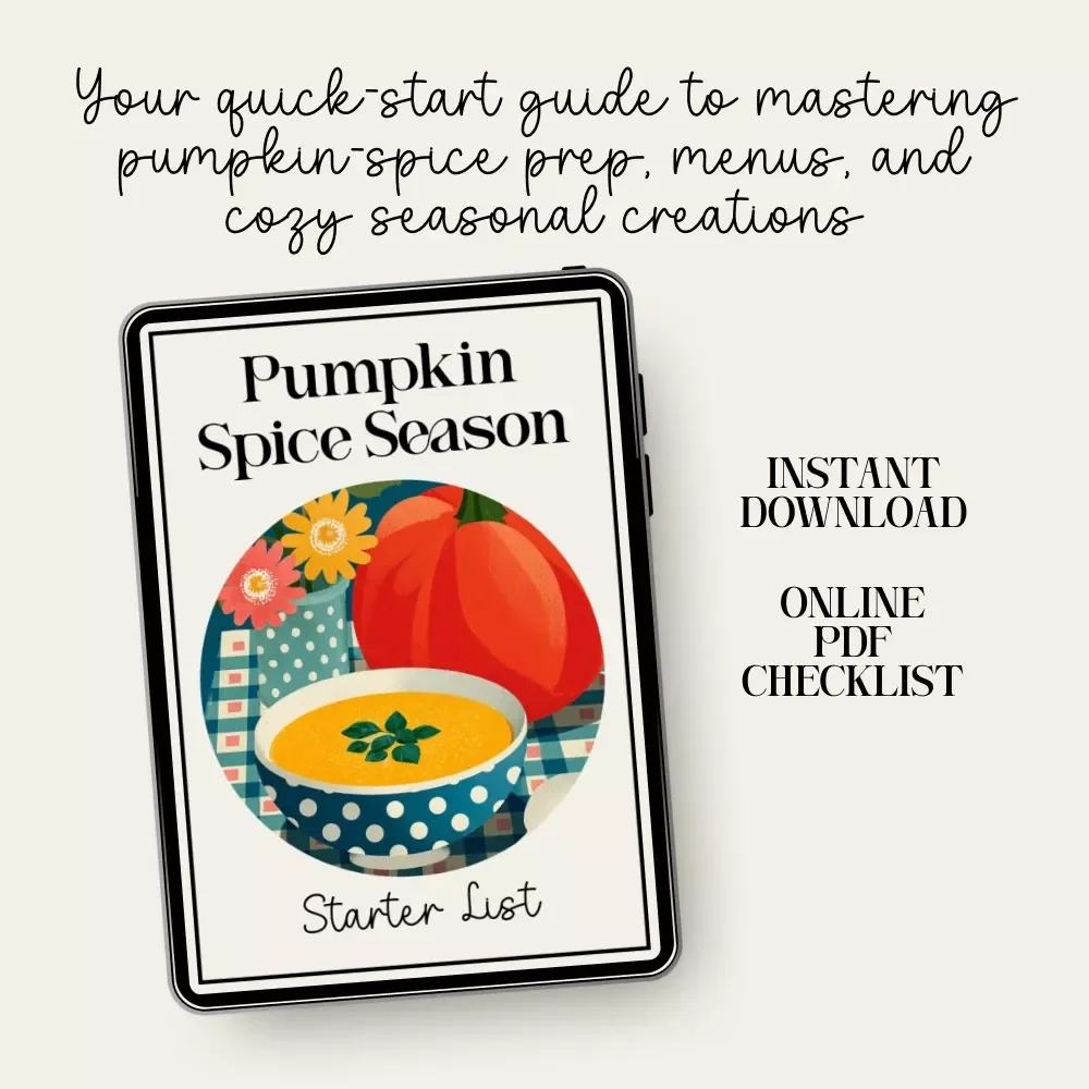 Pumpkin Spice Season Starter List | Fall Checklist for pumpkin spice flavors & seasonal menus | Cozy Autumn Prep Guide (Digital Download)