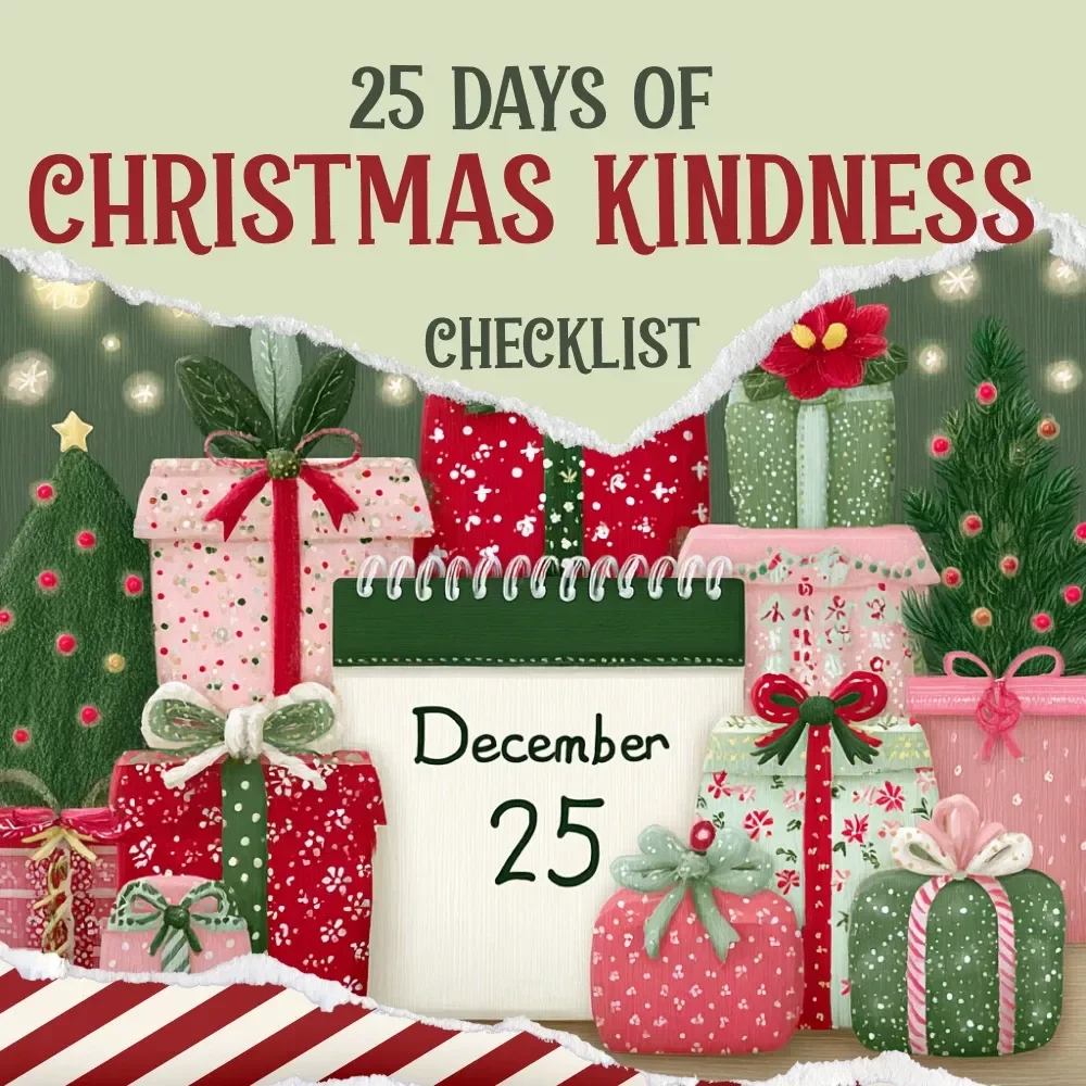 25 Days of Christmas Kindness – Printable Kindness Advent Calendar, Holiday Family Activity, Kids Christmas Countdown, Festive Acts of Kindness eBook Guide