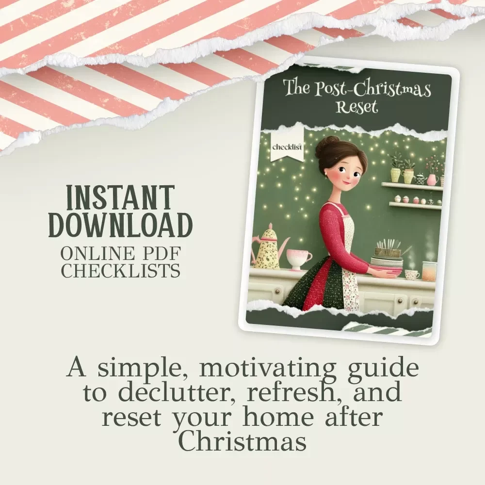 The Post-Christmas Reset | Holiday Home Cleanup Checklist | Instant Digital Download | how to make a post-christmas cleanup checklist Guide