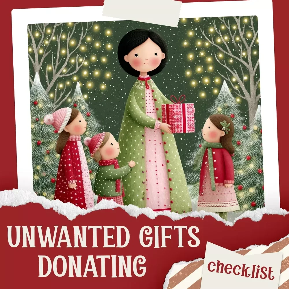 Donating Unwanted Gifts | how to donate unwanted gifts | Printable Digital Guide for Decluttering, Giving Back & Sustainable Living