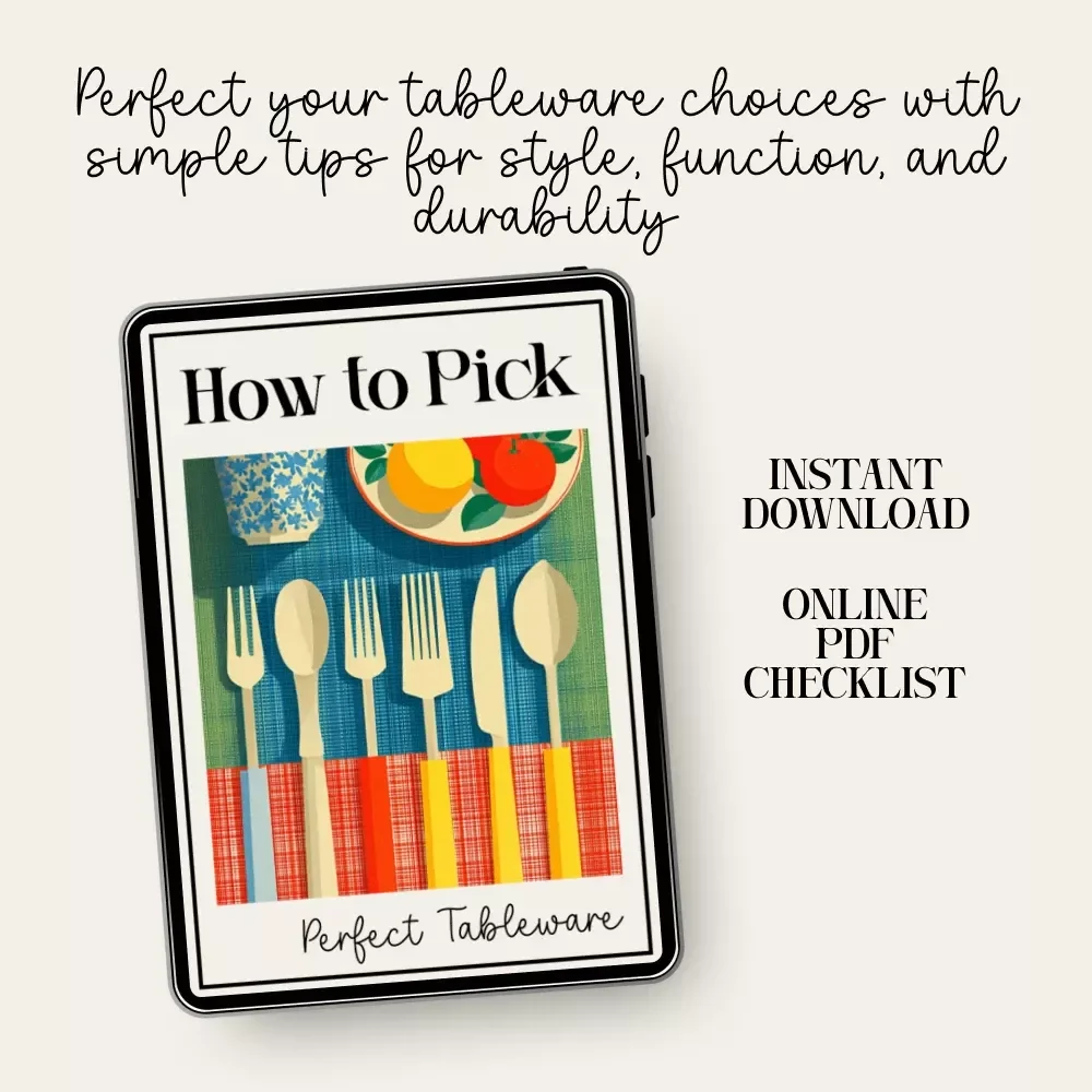 How to Pick Perfect Tableware Checklist | Digital Download Guide for Choosing Dinnerware | what tableware to choose | Kitchen Styling & Table Setting Helper