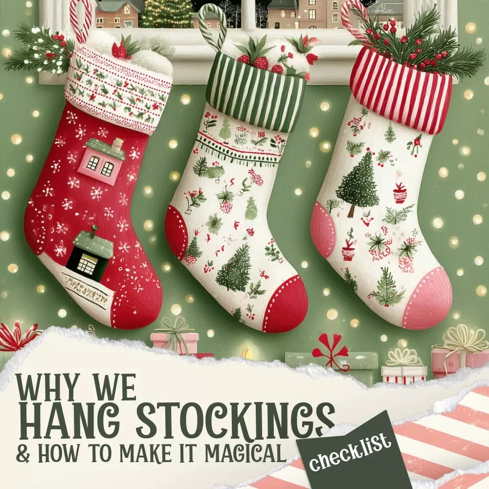 Why We Hang Stockings and How to Make It Magical | Printable Christmas Checklist | Holiday Tradition Guide | Festive Decor Ritual | why we hang stockings