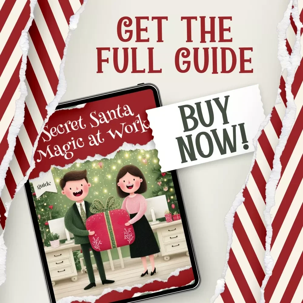 Secret Santa Magic at Work | Ultimate Office Secret Santa Ideas for Coworkers Guide | Workplace Holiday Gift Exchange eBook & Printable Checklist