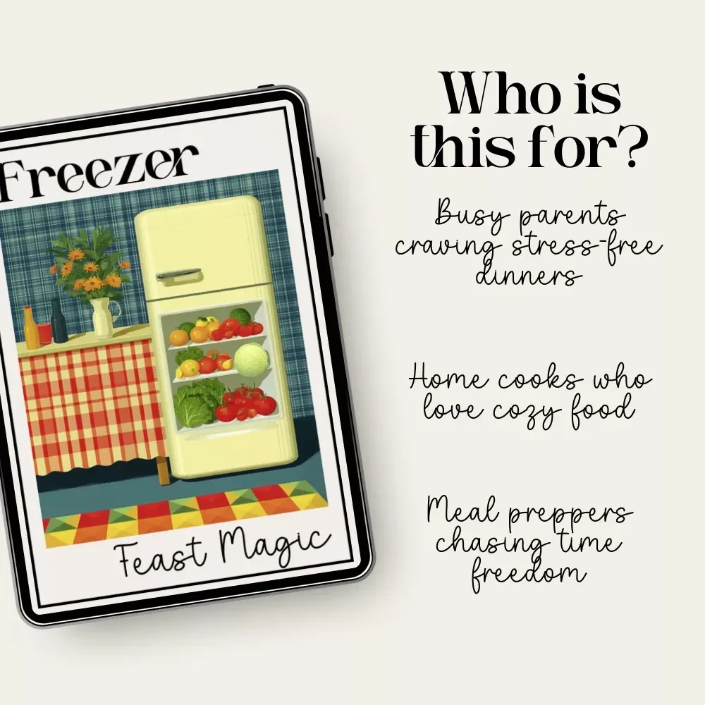 Freezer Feast Magic | freezer-friendly comfort meals to prep ahead eBook | Meal Prep Guide for Make-Ahead Cozy Classics & Stress-Free Batch Cooking